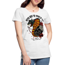 Charger l&#39;image dans la galerie, T-shirt Femme Old Skulls Never Give UP - blanc
