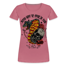 Charger l&#39;image dans la galerie, T-shirt Femme Old Skulls Never Give UP - mauve
