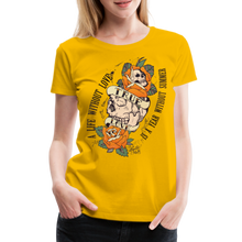 Charger l&#39;image dans la galerie, T-shirt Femme Old Skulls Tattoo True Love - jaune soleil
