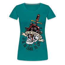 Charger l&#39;image dans la galerie, T-shirt Femme Tattoo Hope - bleu diva
