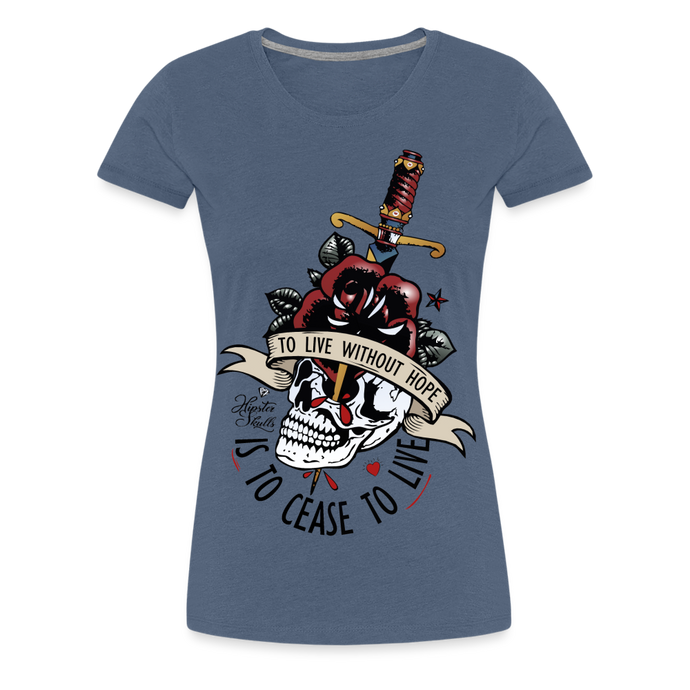 T-shirt Femme Tattoo Hope - bleu chiné