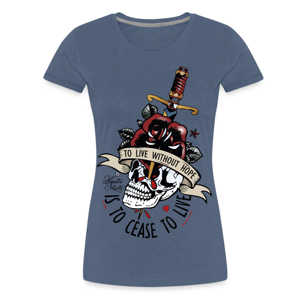 T-shirt Femme Tattoo Hope - bleu chiné