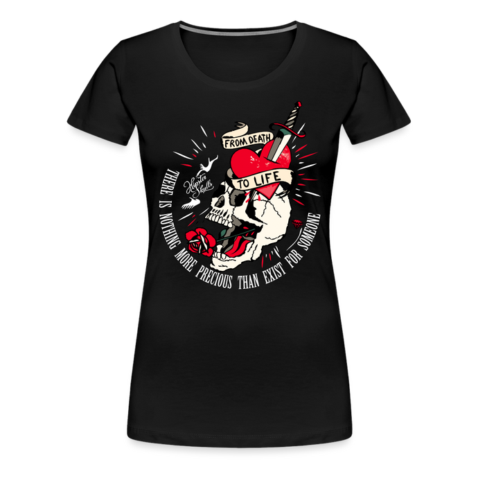 T-shirt Femme Old School Tattoo From death to life noir - noir