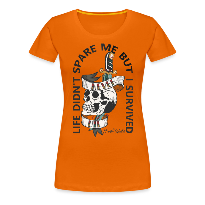 T-shirt Femme Old School Never Die - orange