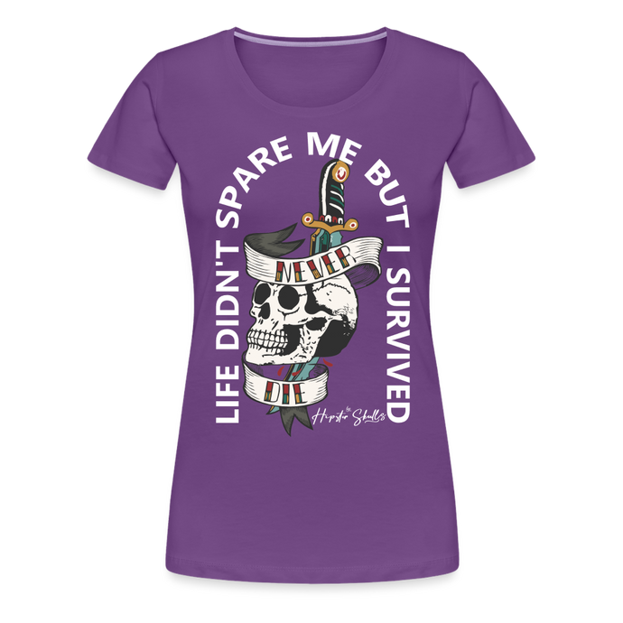 T-shirt Femme Old School Never Die 2 - violet