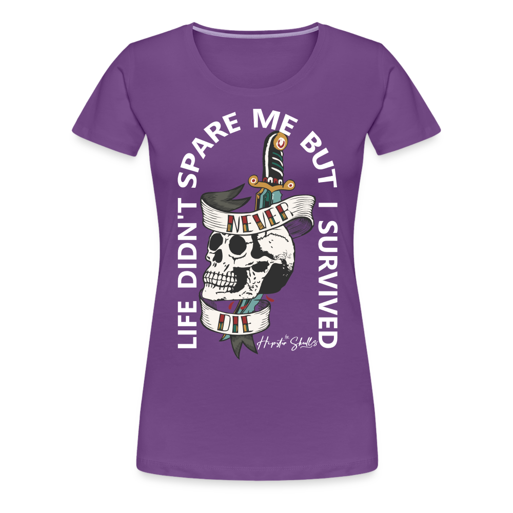 T-shirt Femme Old School Never Die 2 - violet