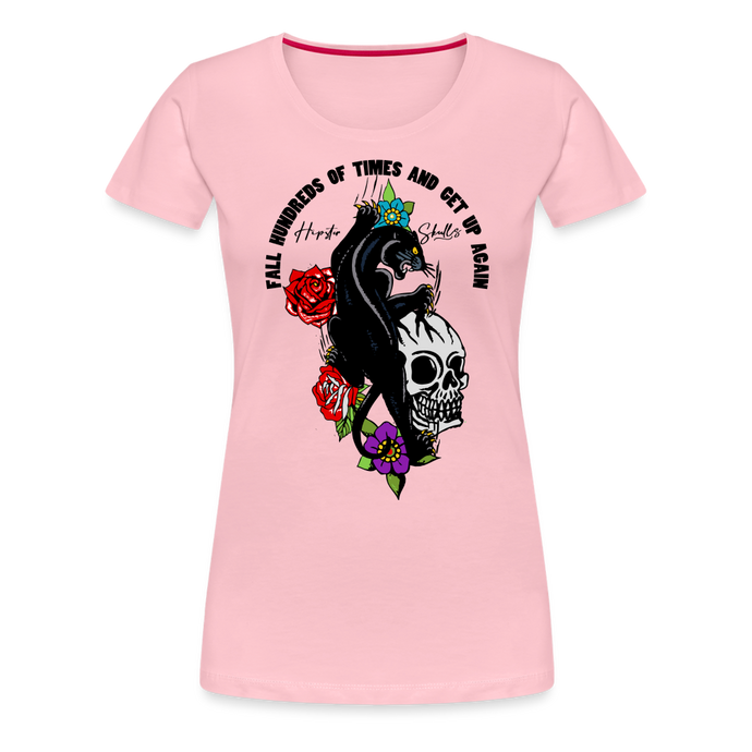 T-shirt Femme Panther Get Up Again - rose liberty