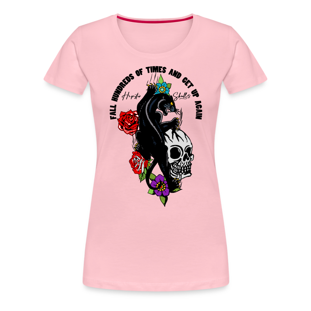 T-shirt Femme Panther Get Up Again - rose liberty