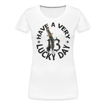 Charger l&#39;image dans la galerie, T-shirt Femme Have a very lucky day - blanc
