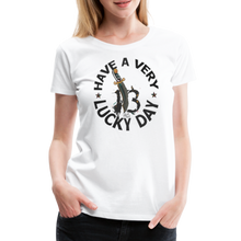 Charger l&#39;image dans la galerie, T-shirt Femme Have a very lucky day - blanc
