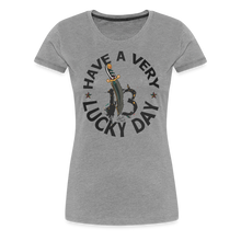 Charger l&#39;image dans la galerie, T-shirt Femme Have a very lucky day - gris chiné
