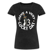 Charger l&#39;image dans la galerie, T-shirt Femme Have a very lucky day noir - charbon
