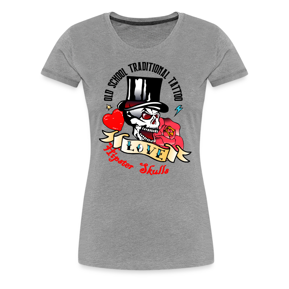 T-shirt Femme Old school traditional tatoo - gris chiné