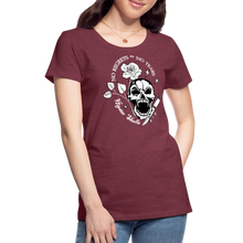 Charger l&#39;image dans la galerie, T-shirt Femme No regrets No tears - rouge bordeaux chiné
