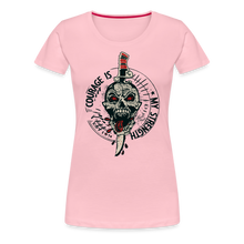 Charger l&#39;image dans la galerie, T-shirt Femme Old School Courage is my strenght - rose liberty
