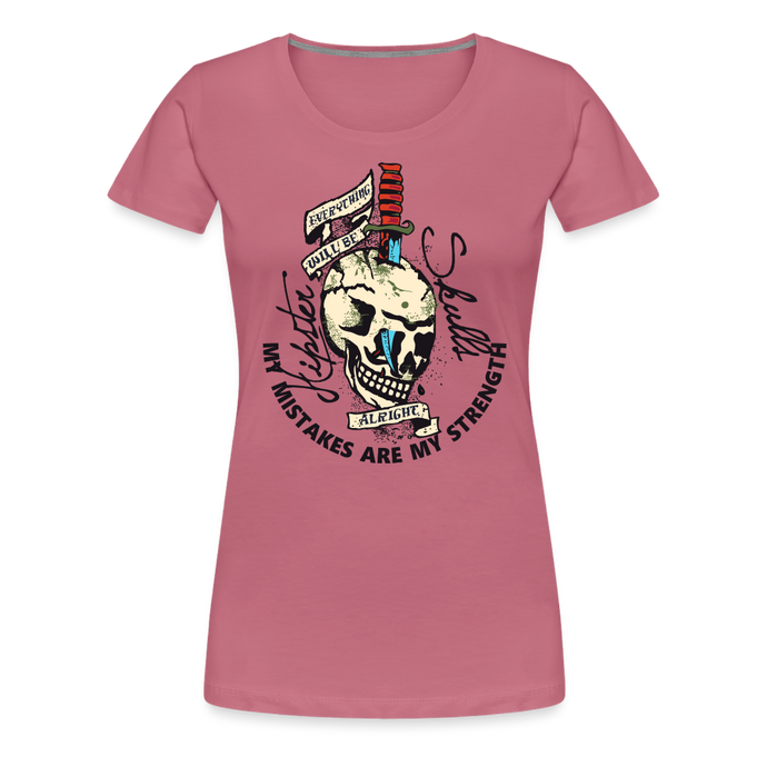 T-shirt Femme Everything will be alright - mauve