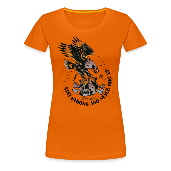 T-shirt Femme Stay strong and never give up - orange