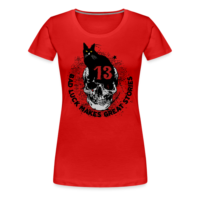 T-shirt Femme Bad luck 13 - rouge