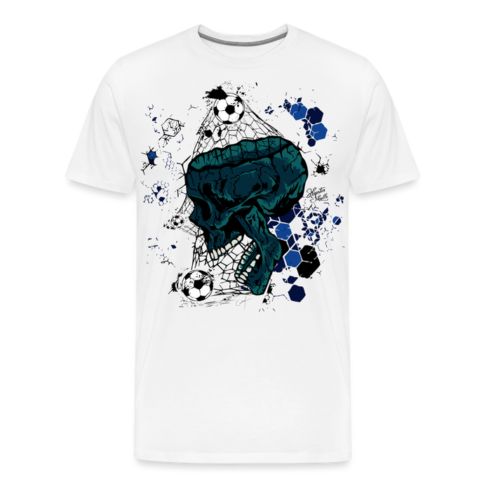 T-shirt Homme Skull Soccer - blanc