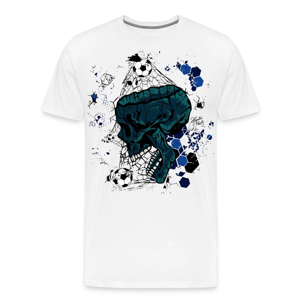 T-shirt Homme Skull Soccer - blanc