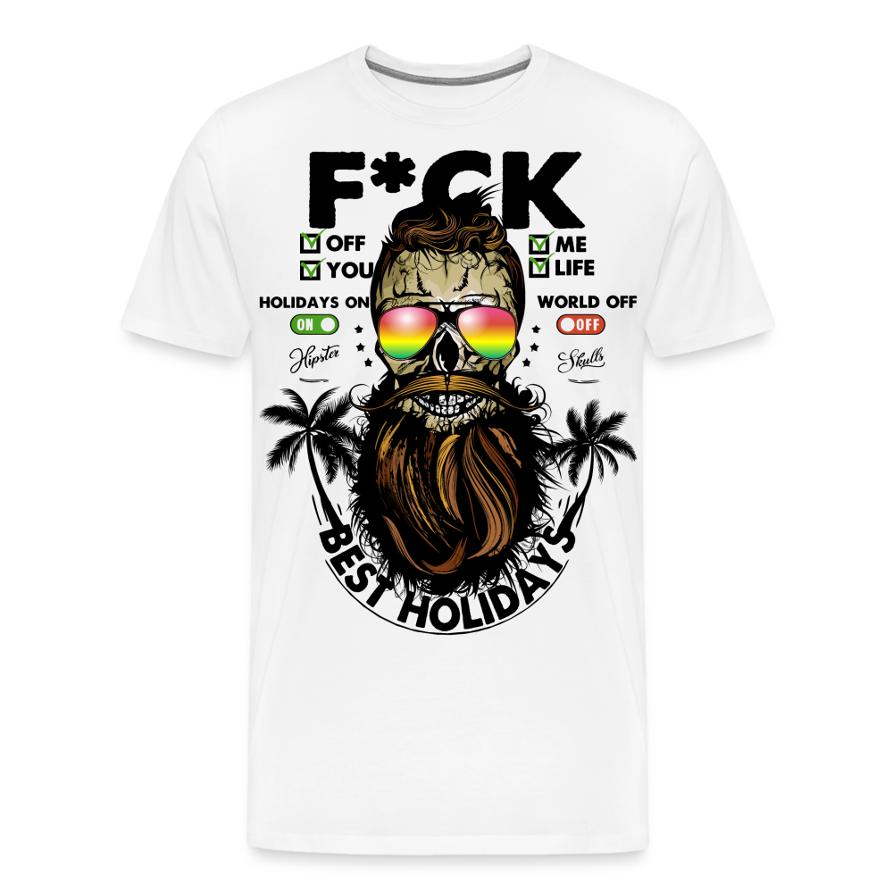 T-shirt Homme Fuck Off - blanc