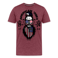 Charger l&#39;image dans la galerie, T-shirt Homme American Vibes - rouge bordeaux chiné
