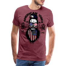 Charger l&#39;image dans la galerie, T-shirt Homme American Vibes - rouge bordeaux chiné
