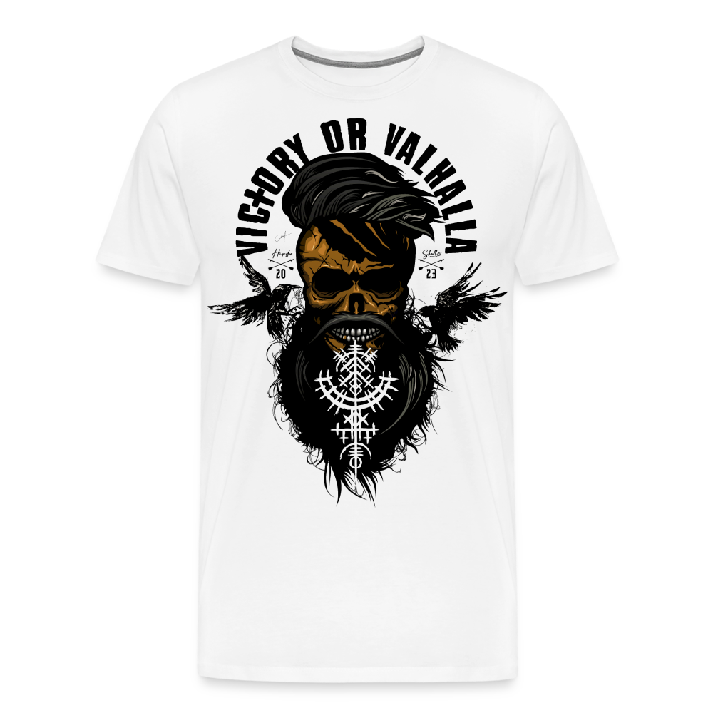 T-shirt Homme Victory or Valhalla - blanc