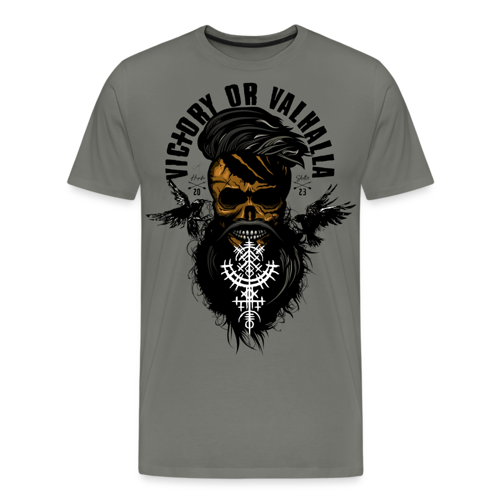 T-shirt Homme Victory or Valhalla - asphalte