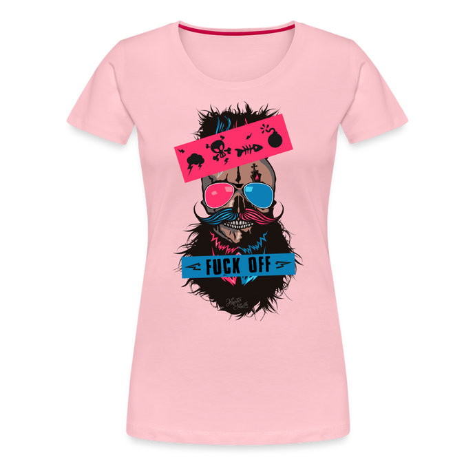 T-shirt Femme loud skull bomb flash - rose liberty
