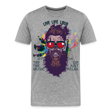 Charger l&#39;image dans la galerie, T-shirt Homme Live Life Loud - gris chiné
