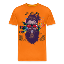 Charger l&#39;image dans la galerie, T-shirt Homme Live Life Loud - orange
