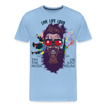 Charger l&#39;image dans la galerie, T-shirt Homme Live Life Loud - ciel
