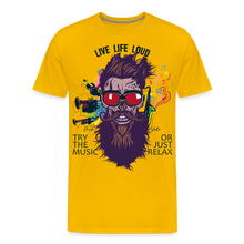 Charger l&#39;image dans la galerie, T-shirt Homme Live Life Loud - jaune soleil

