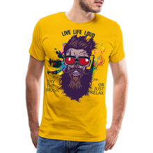 Charger l&#39;image dans la galerie, T-shirt Homme Live Life Loud - jaune soleil

