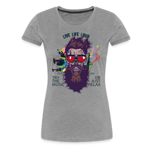 Charger l&#39;image dans la galerie, T-shirt Femme Live Life Loud - gris chiné
