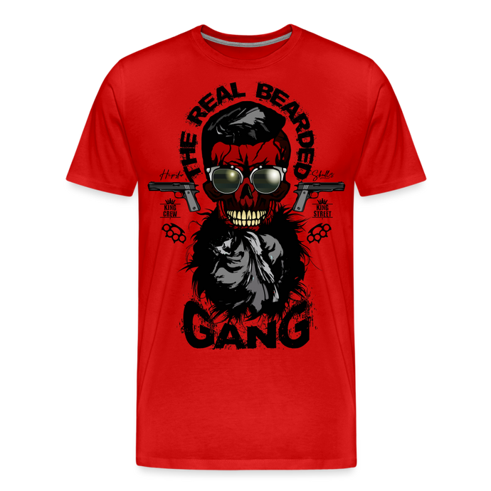 T-shirt Homme Real bearded gang - rouge