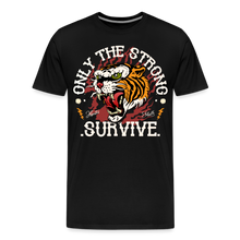 Charger l&#39;image dans la galerie, T-shirt Homme Tigre - Only the strong survive - noir

