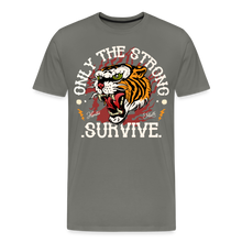 Charger l&#39;image dans la galerie, T-shirt Homme Tigre - Only the strong survive - asphalte
