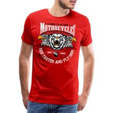 Charger l&#39;image dans la galerie, T-shirt Homme Motorcycle Born to be free - rouge

