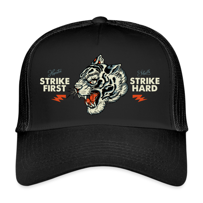 Casquette Trucker Tigre Strike first - noir/noir