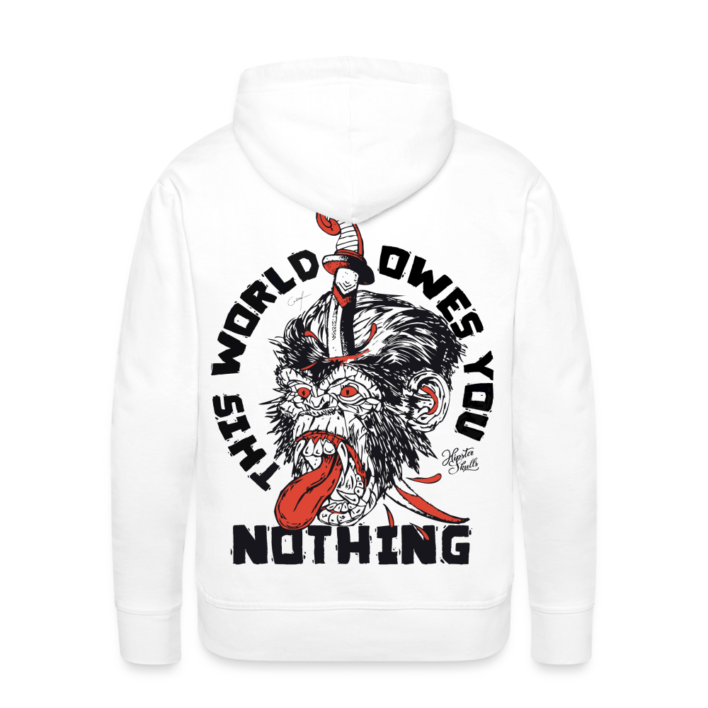 Sweat-shirt à capuche hommes Gorille - blanc