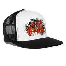 Charger l&#39;image dans la galerie, Casquette Trucker Koi Fish - blanc/noir
