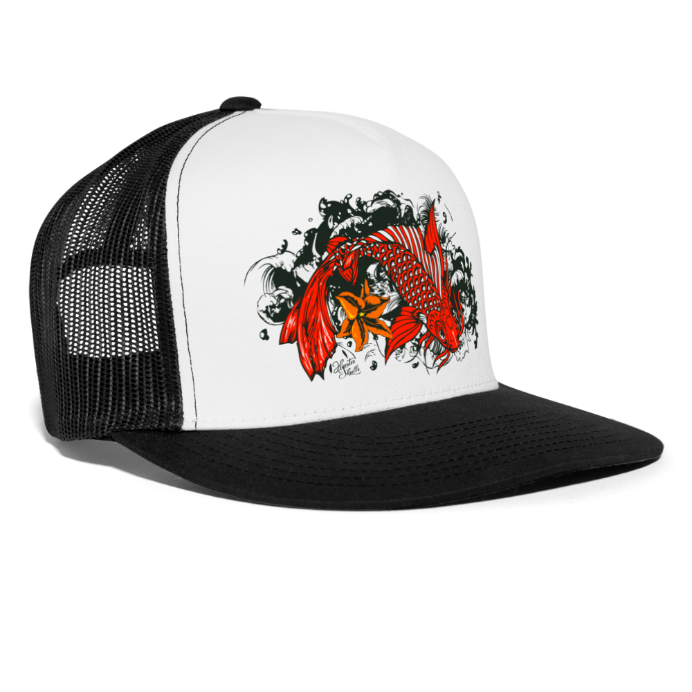 Casquette Trucker Koi Fish - blanc/noir