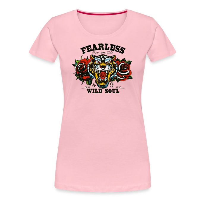 T-shirt Femme Fearless Wild Soul - rose liberty