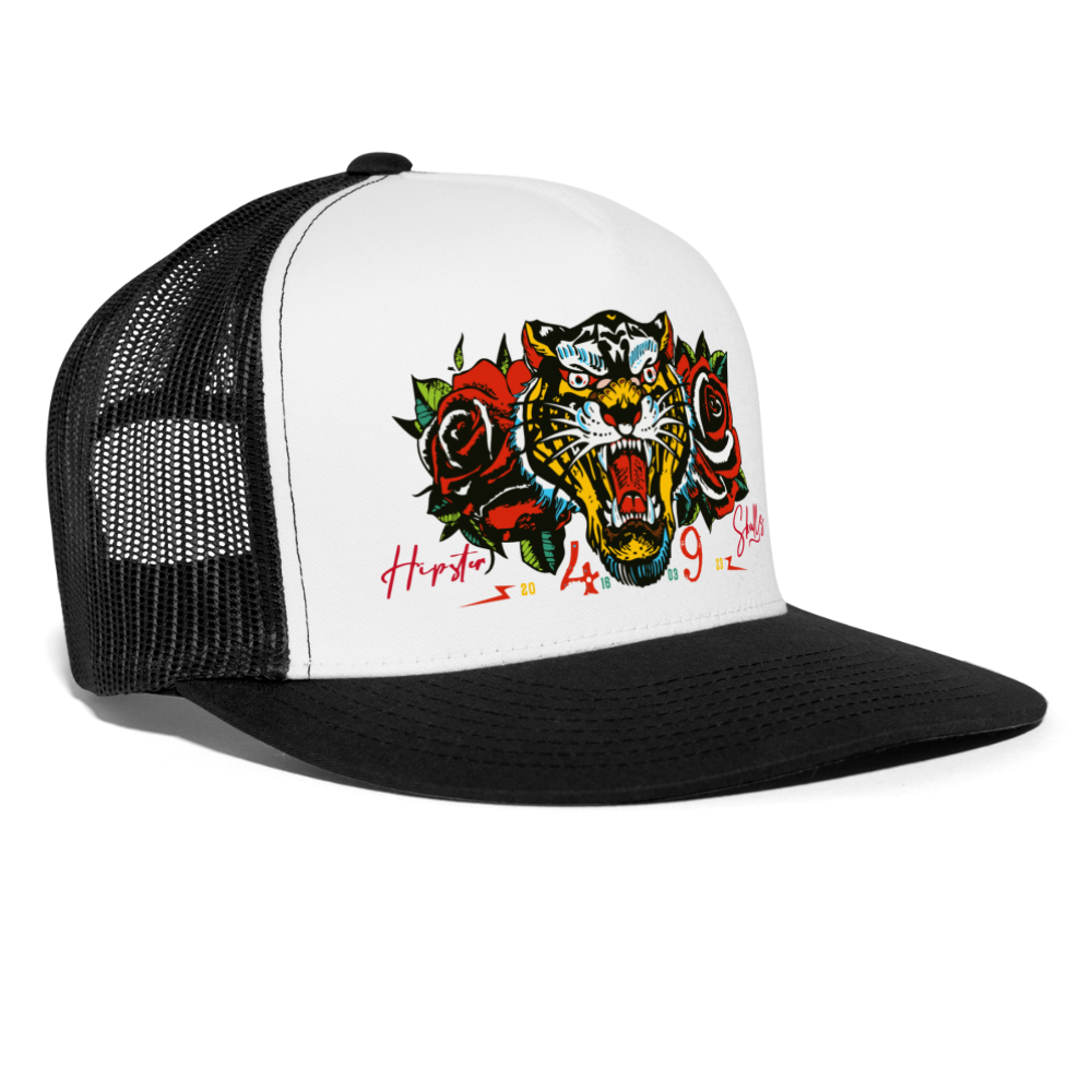 Casquette Trucker Tiger 49 - blanc/noir