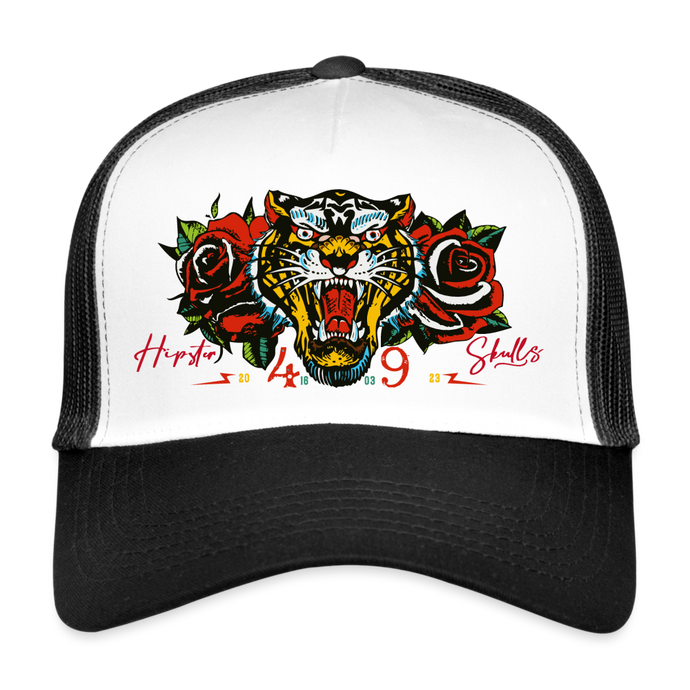 Casquette Trucker Tiger 49 - blanc/noir