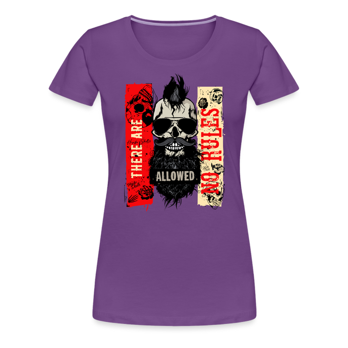 T-shirt Femme Punk No rules - violet