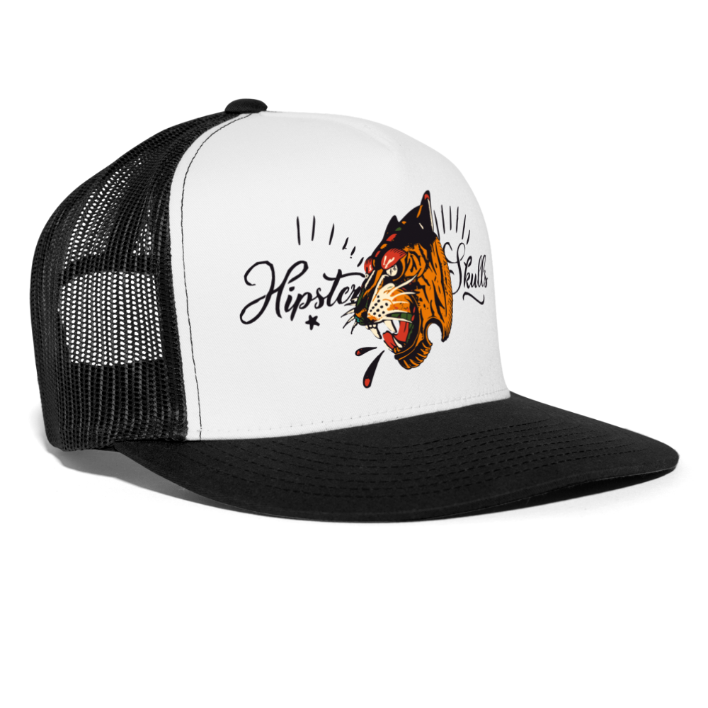 Casquette Trucker Tigre brand - blanc/noir