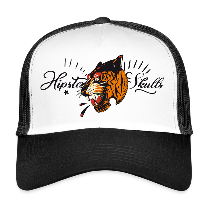 Casquette Trucker Tigre brand - blanc/noir